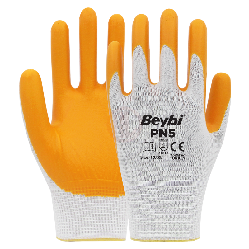 Beybi%20PN5%20Polyester%20Örme%20Nitril%20Eldiven