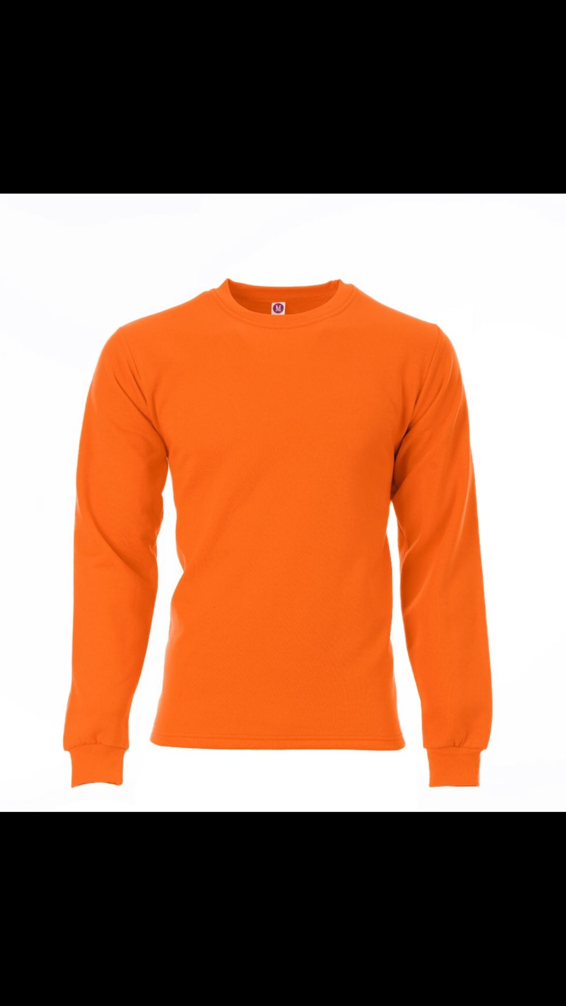 Bisiklet%20Yaka%20Sweat%20İçi%20Polarlı%20Turuncu%20Renk